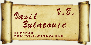 Vasil Bulatović vizit kartica